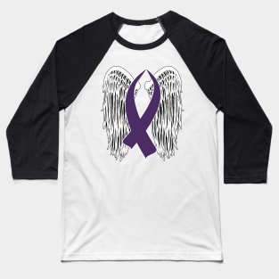 Winged Awareness Ribbon (Purple) Baseball T-Shirt